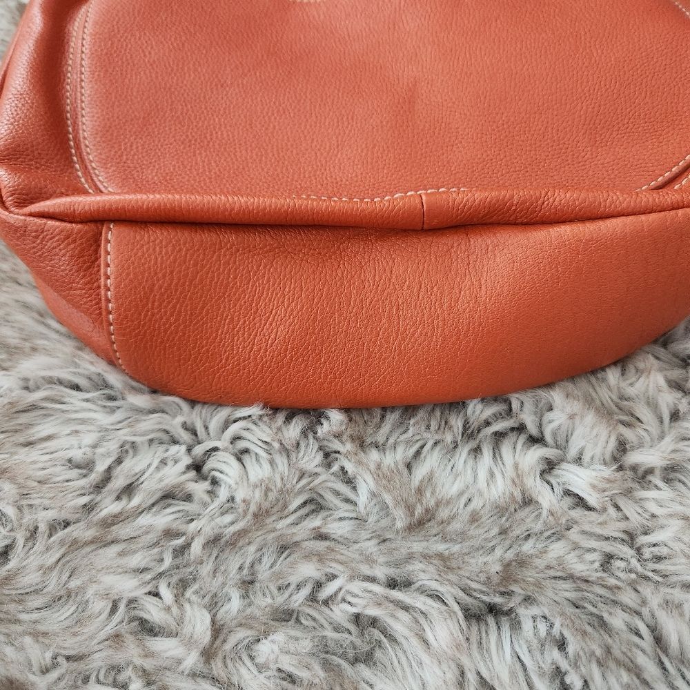 Gianni Bini Orange Leather Shoulder Bag‎ - Picture 3 of 13
